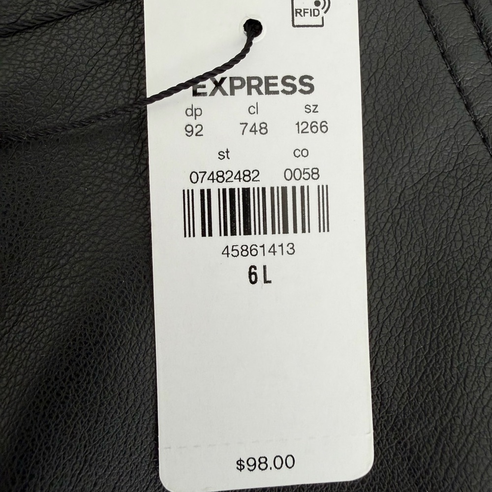 Express Faux Leather Cargo Straight Pants - Picture 5 of 8